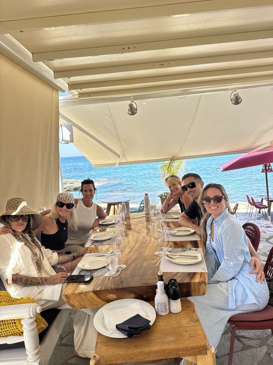 Seaside lunch during the Crete retreat